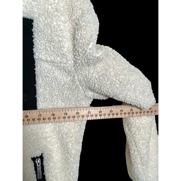 SOUL‎ CYCLE Cream Fleece full zip Jacket sz M - Picture 4 of 8